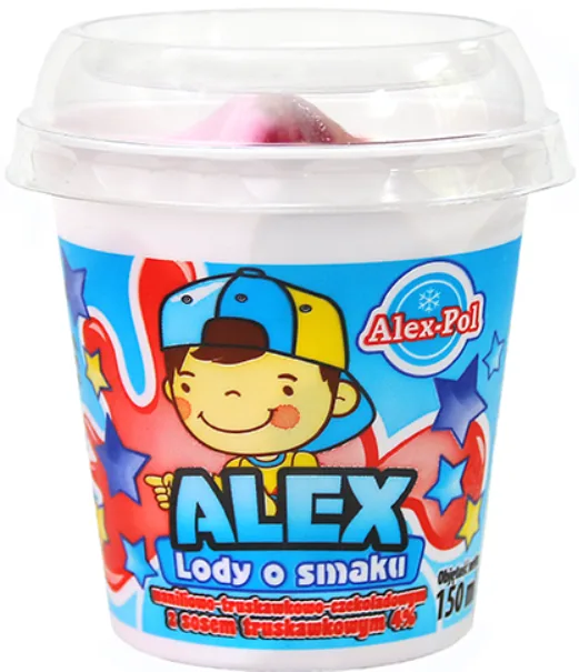 Lody trójsmakowe w kubeczku 150 ml