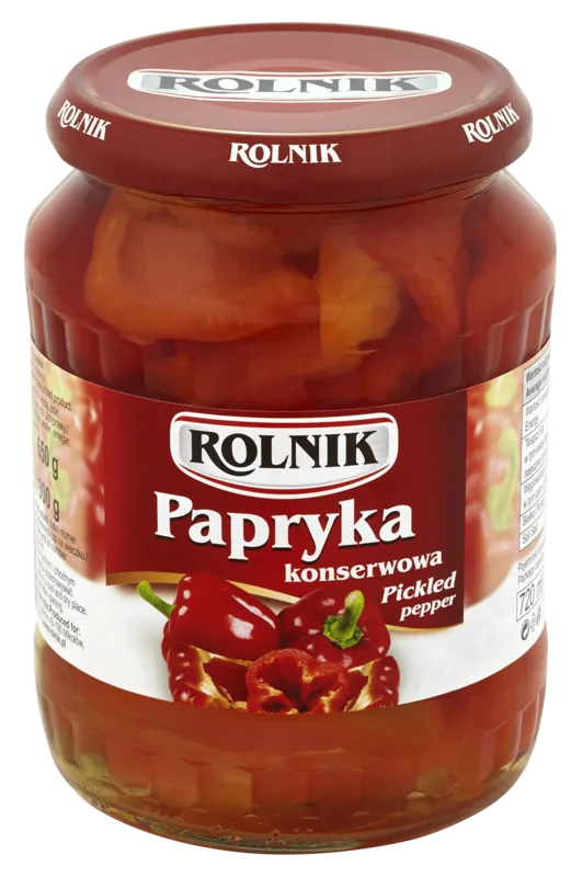 Papryka konserwowa ćwiartki 720 ml (300 g po odsączeniu)