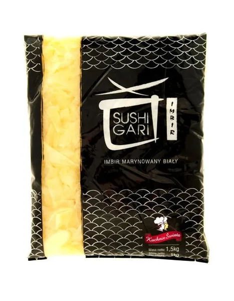 Imbir marynowany biały do sushi 1,5 kg (1 kg po odsączeniu)