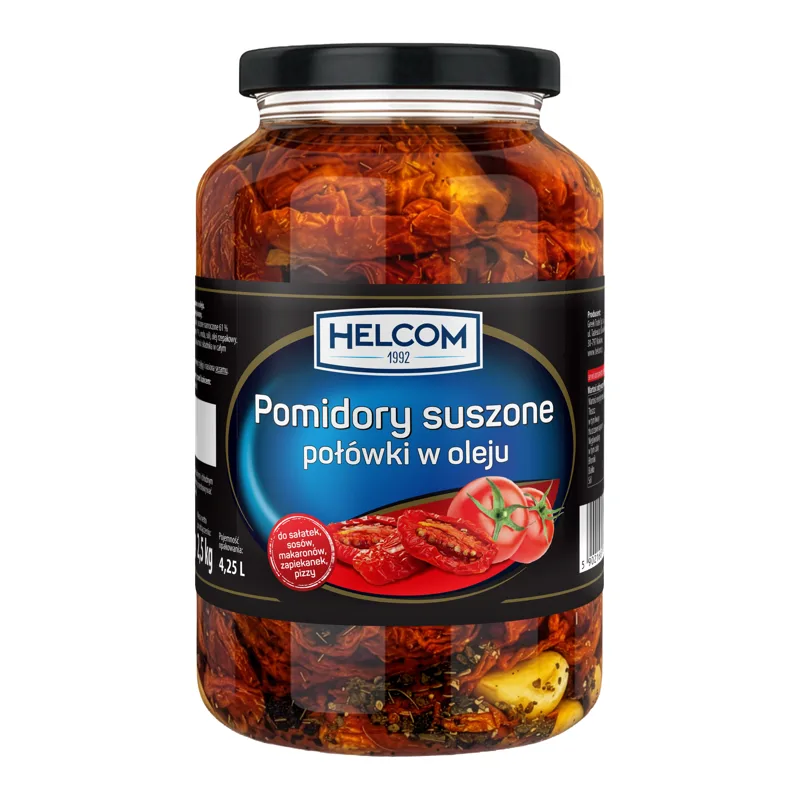 Pomidory suszone w oleju połówki 4,1 kg (2,5 kg po odsączeniu)