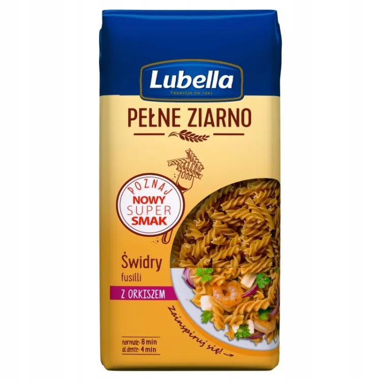 Makaron pełnoziarnisty świdry (fusilli) 400 g