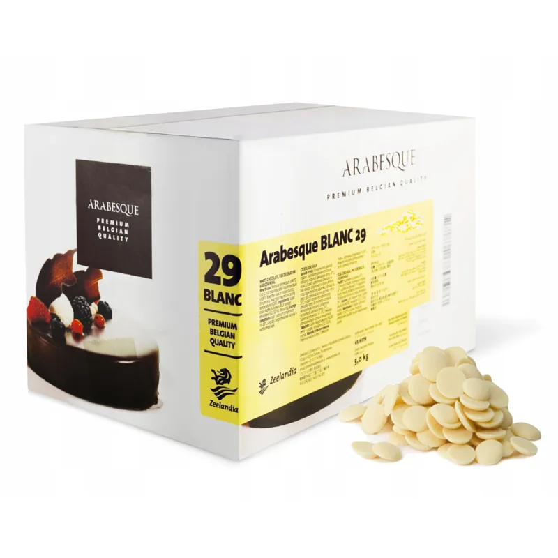 Czekolada biała Arabesque Blanc 29% drażetki 5 kg