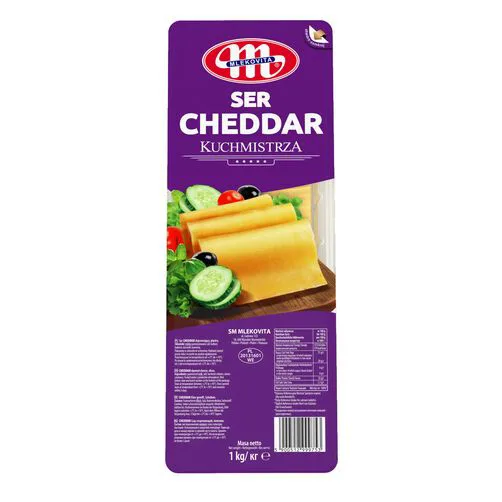 Ser Cheddar dojrzewający, plastry 1 kg