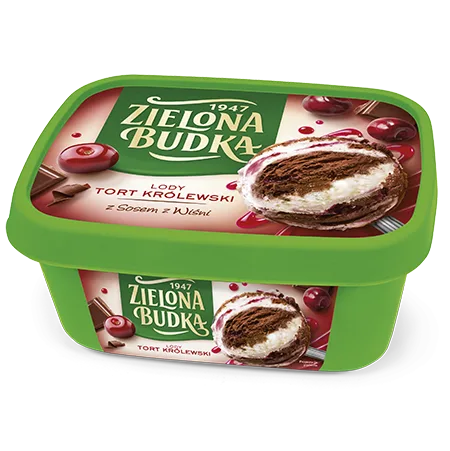 Lody tort królewski z sosem wiśniowym 1 l