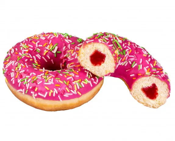 Donut z nadzieniem truskawkowym 70 g