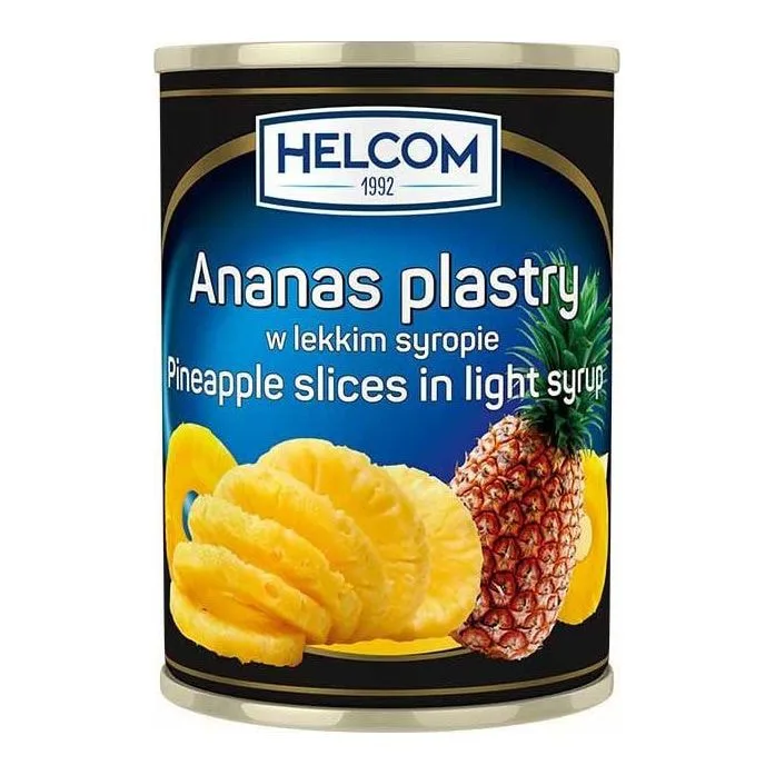 Ananasy plastry w lekkim syropie 565 g (340 g po odsączeniu)