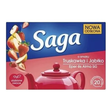 Herbata truskawka i jabłko 20 szt.